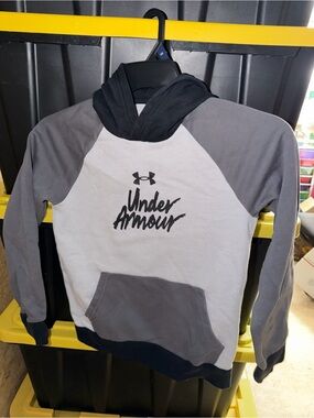 Under Armour Black & Light Gray Fleece-Lined Hoodie